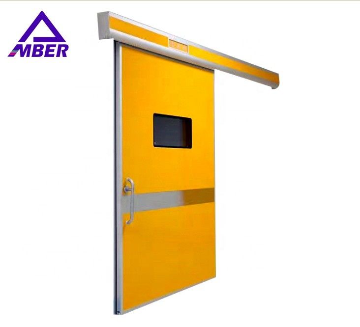 la porta a battenti dell'ospedale di 1500*2130mm ha galvanizzato i portelli scorrevoli elettrici d'acciaio della stanza pulita