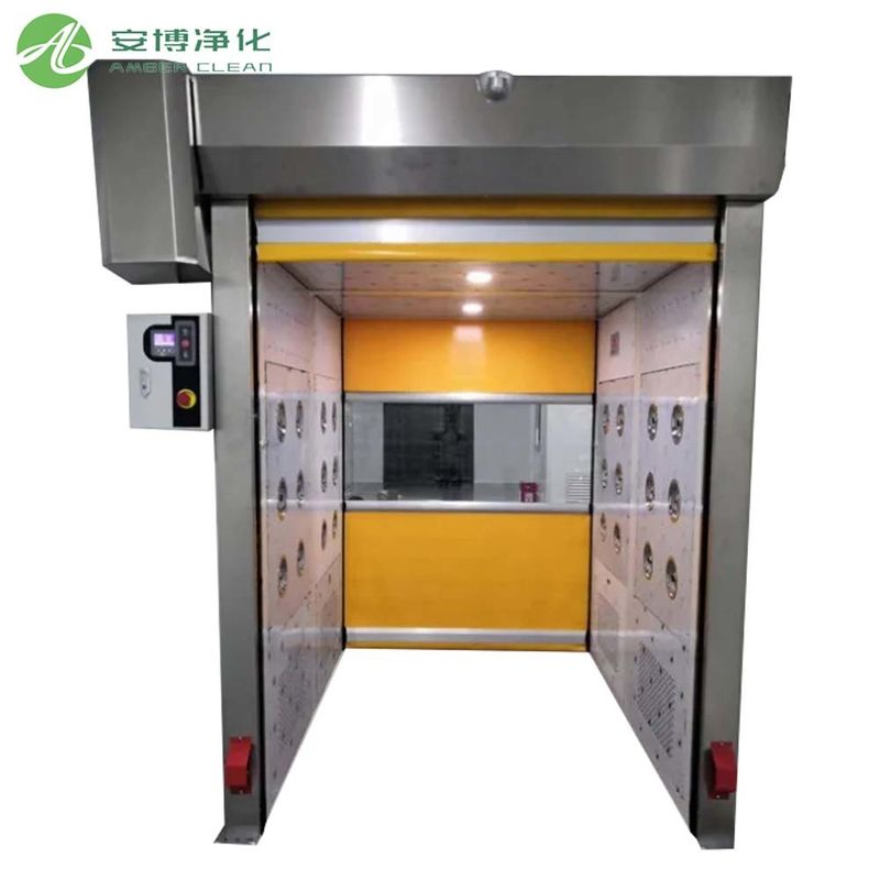 Custom GMP Workshop HEPA Filter PVC Shutter Door SUS201 Cargo Air Shower
