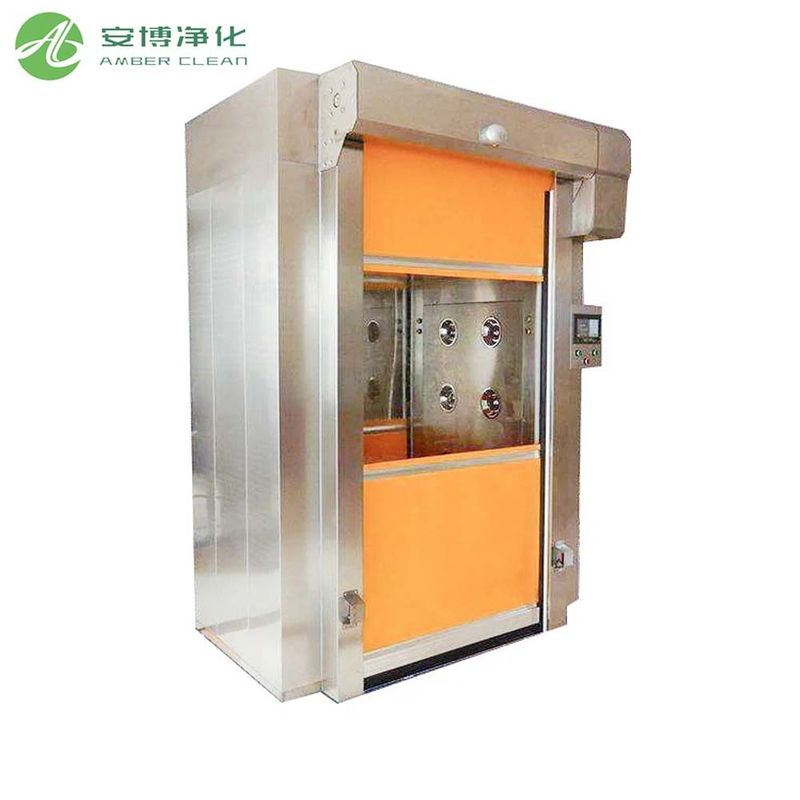 Custom GMP Workshop HEPA Filter PVC Shutter Door SUS201 Cargo Air Shower