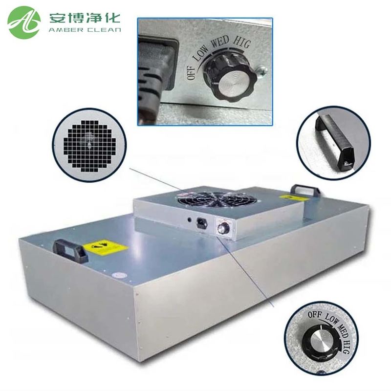 AMBER Classe 100 Acciaio galvanizzato 46KG Unità di ventilatore di filtro AC 220V/50HZ