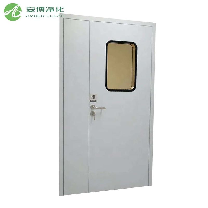 Porte antincendio in acciaio da 50 mm per ospedali con finestra di osservazione